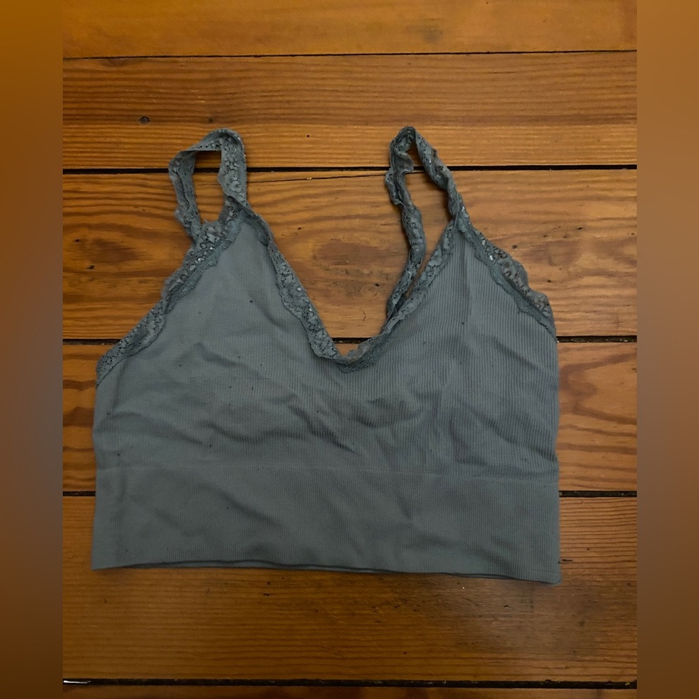blue crop top